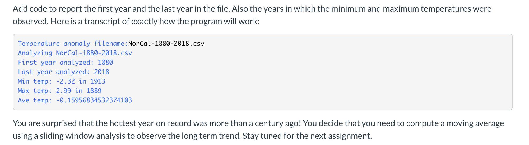  cant post the norcal file. use python. also, the average is