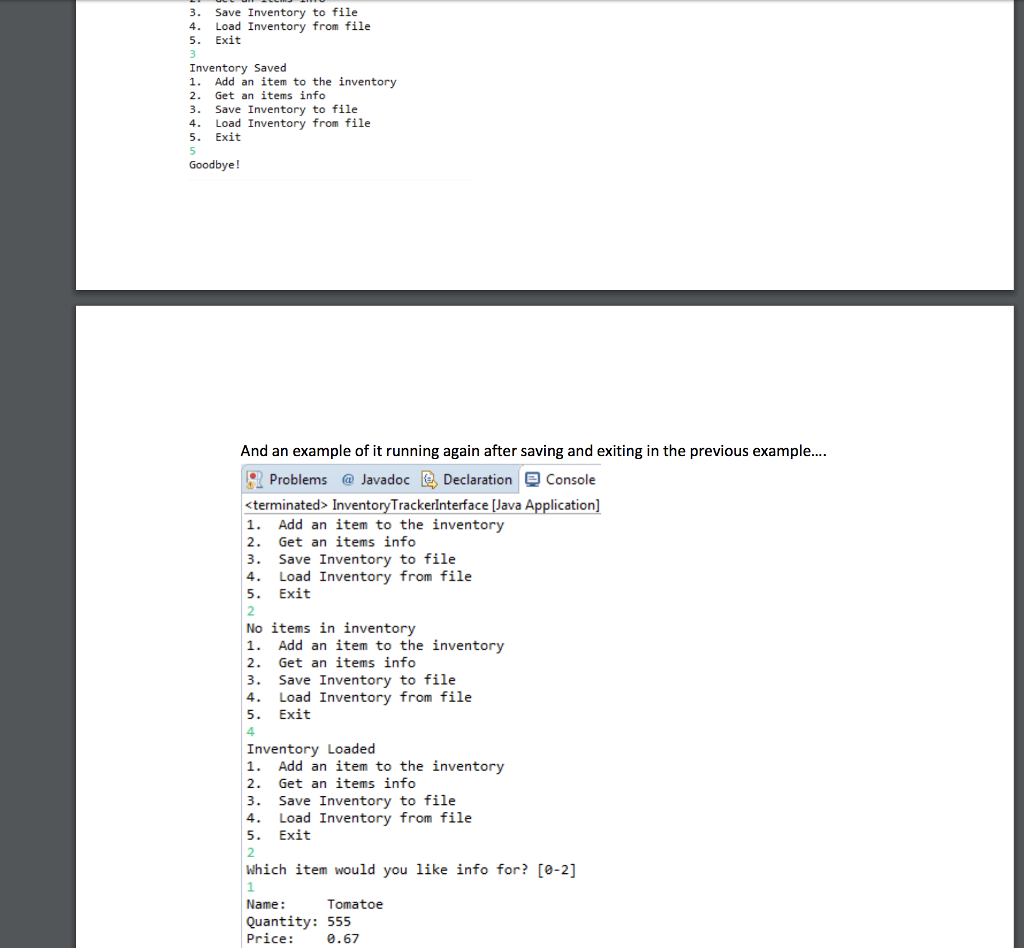 +getouantity: int +getPrice ) double +getUPc) String 1. Milestone 1 - Create