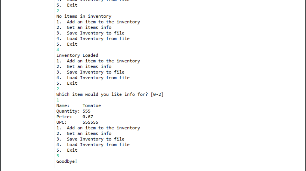 the InventoryTrackerlnterface Class (5 pts) In this case, just create the shell