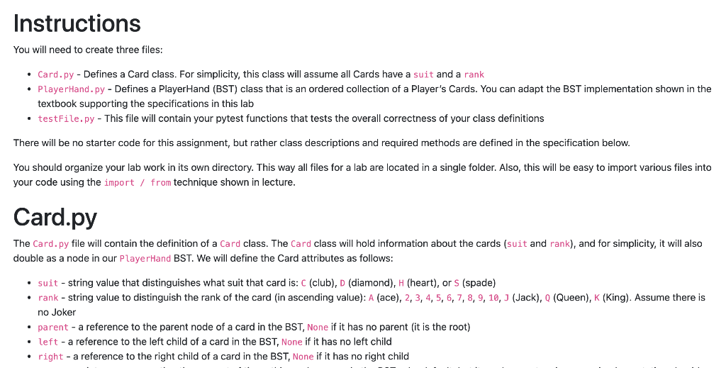 need some help thanks Instructions You will need to create three files: