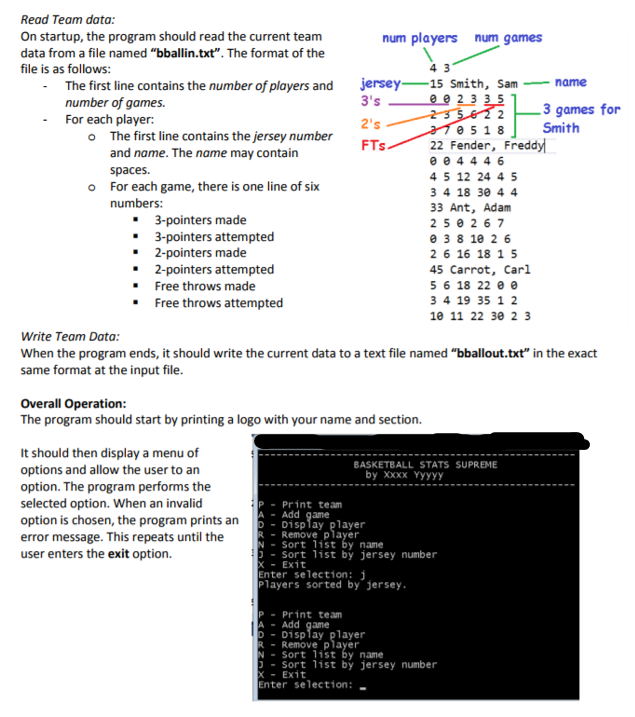 a sample of how to print. main.cpp that is given: #include #include