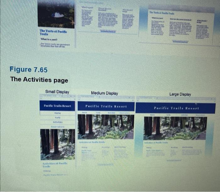 three different layouts. The Home page displays will be similar to Figure
