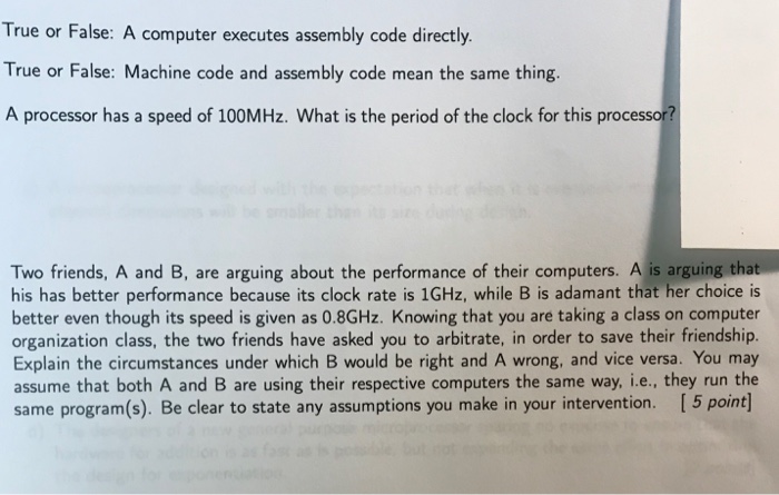  Computer Organization Basics and logic design questions 