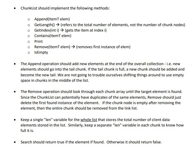 1. Append 2. GetLength 3. GetIndex 4. Contains 5. Print 6. Remove
