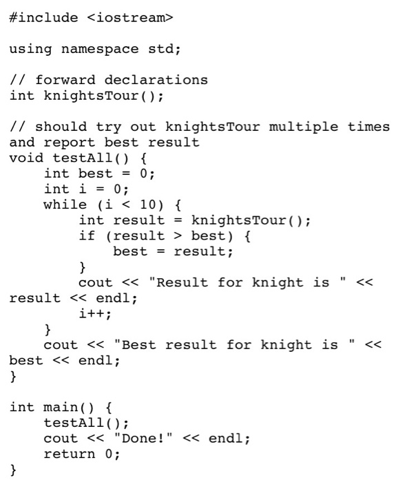 implements 1-2 already. I just need code for step 3 (calcAccess). Thank