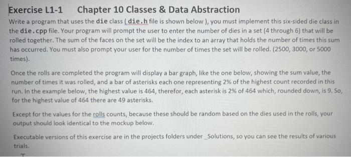in C++ please Exercise L1-1 Chapter 10 Classes \& Data Abstraction Write