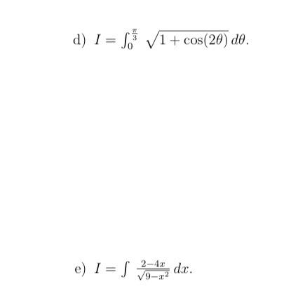 need both d) 1 = 5.5 V1 + cos(20) do. e) I