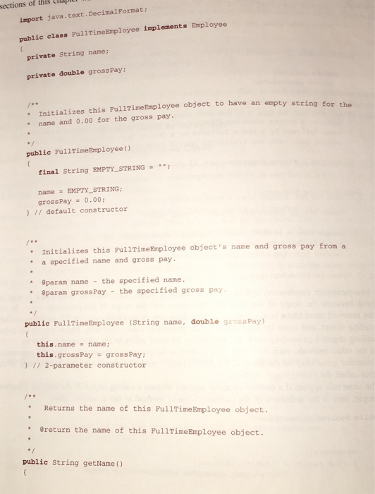 fields from protected to private, and develop public methods to get and