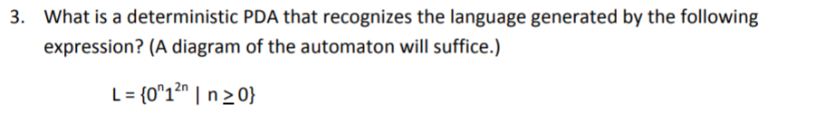 What is a deterministic PDA that recognizes the language generated by