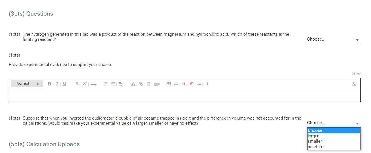 Table IG.1: Experimental Data Measurements for two trials (22pts) Data Analysis Report