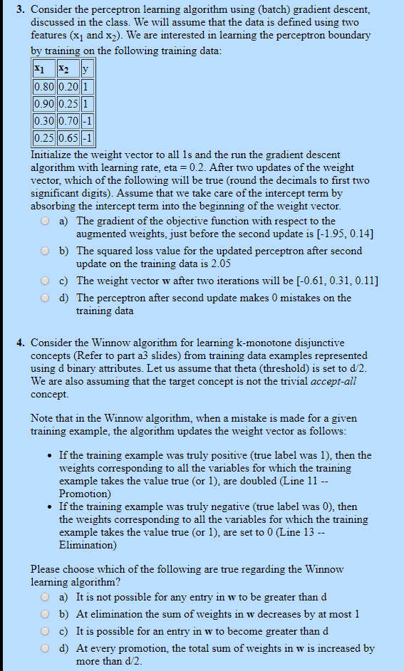 Please help with this Machine Learning question in detail , thank you
