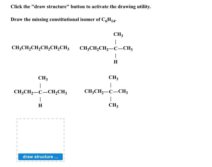  Click the "draw structure" button to activate the drawing utility. Draw