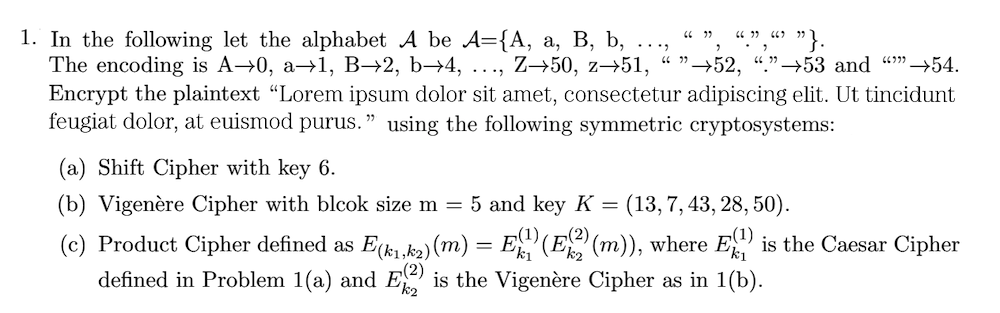  Write an program in C++ that will perform the following encryption