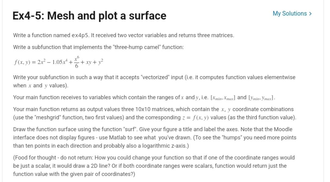  Ex4-5: Mesh and plot a surface,PS:this is a matlab code not