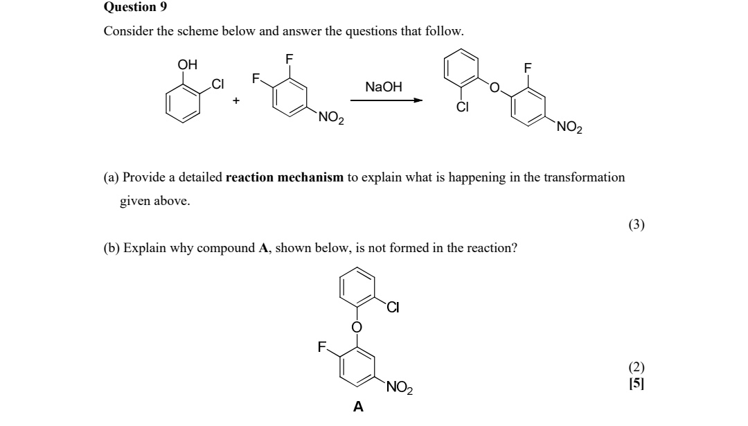  Question 9 Consider the scheme below and answer the questions that