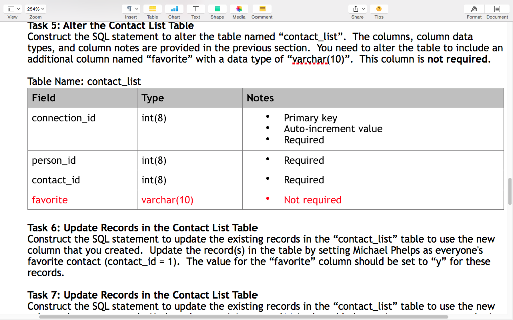 the MYSQL commands for this assignment I would really appretiate it. Here