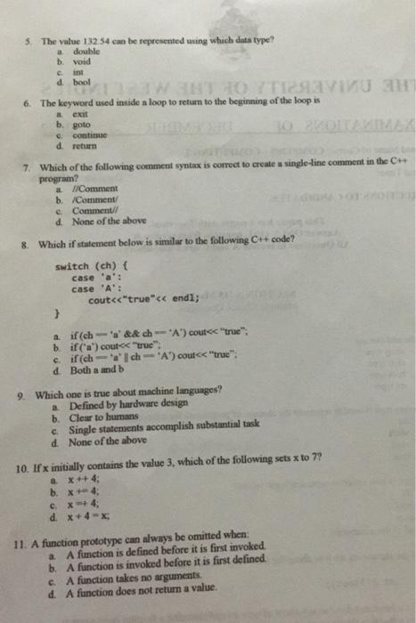  5. The value 132.54 cas be represented using which data type?