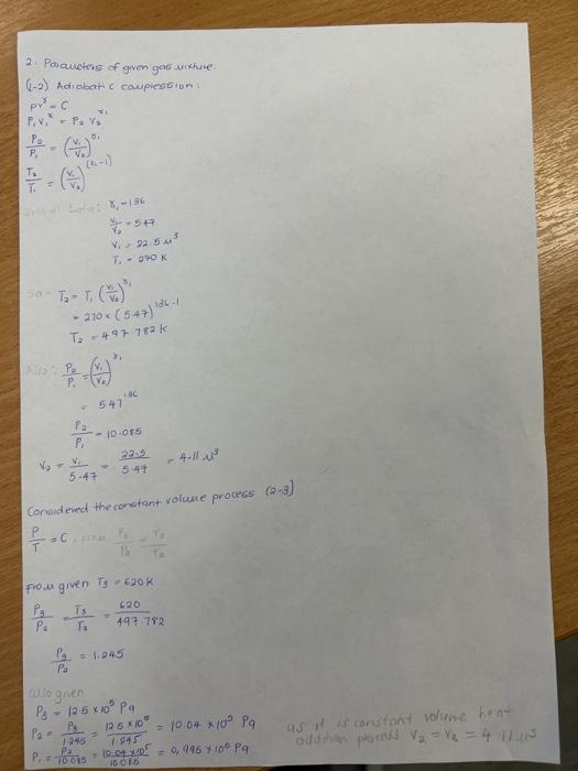 the thermody namic characteristics of the gas mixmare and direct gas cycle