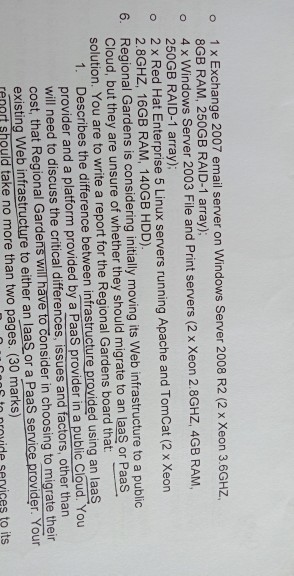  o 1 x Exchange 2007 email server on Windows Server 2008