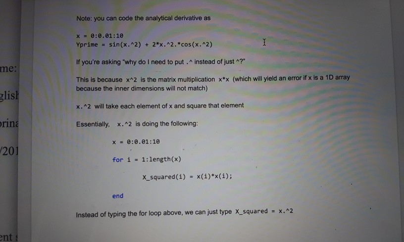 takes the forward difference, backward difference, and central difference for the following