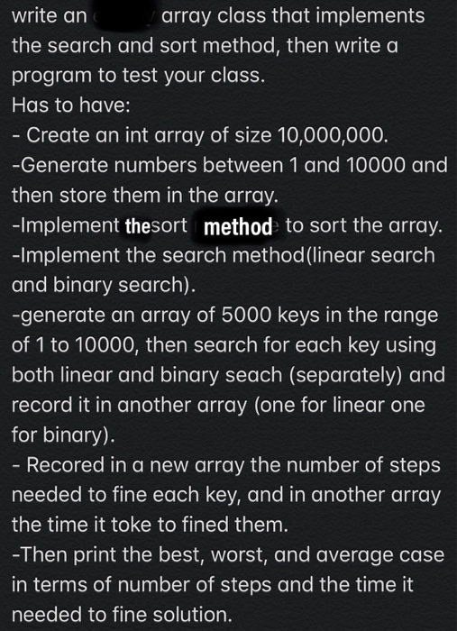 dont use the arrays.sort() method, write the long version of the sorting,