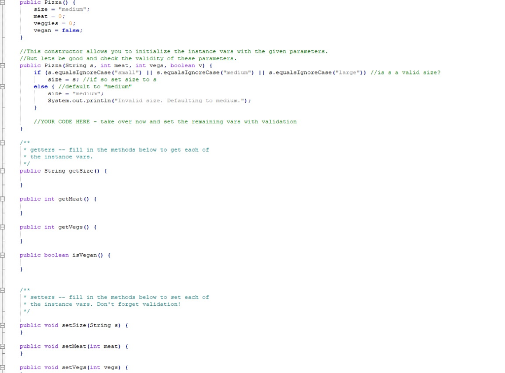 following static methods: Part 1 (Warming up to Objects) Create a class