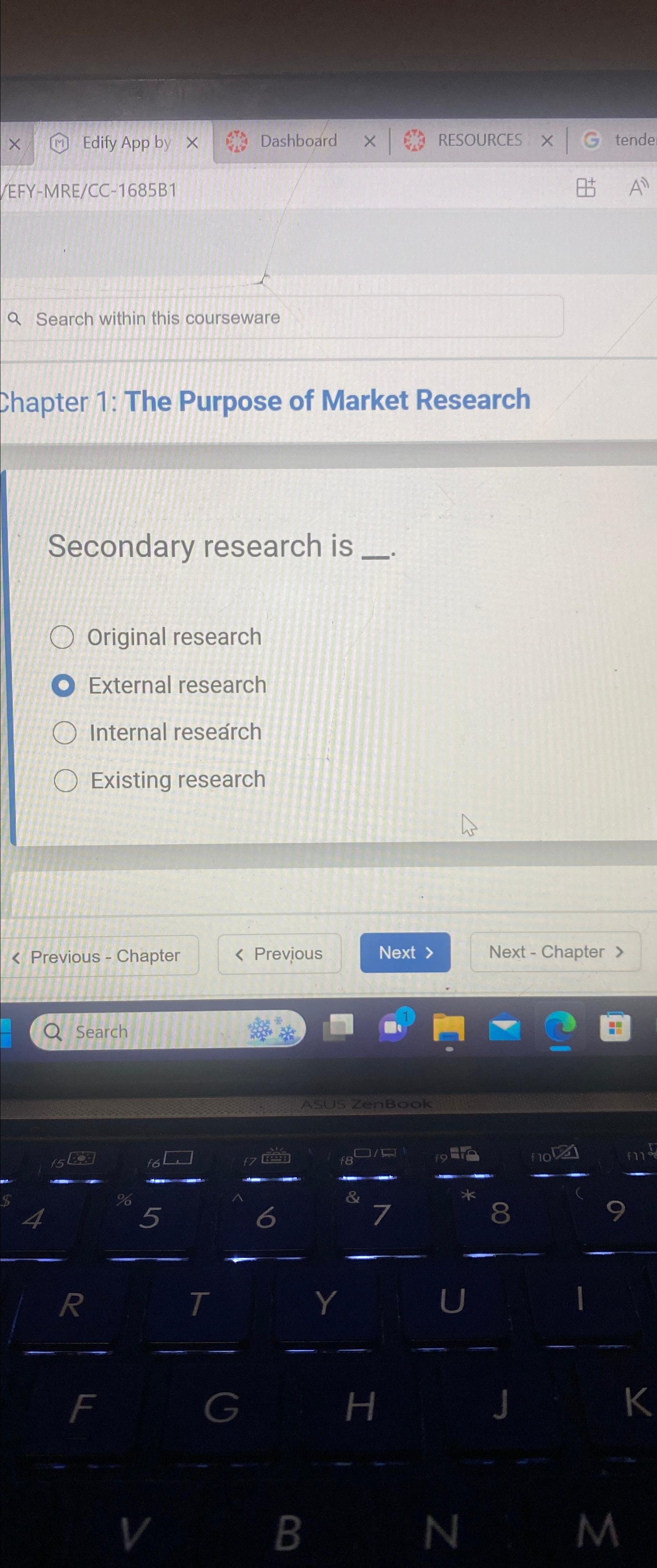  (EFY-MRE/CC-1685B1 a Search within this courseware Chapter 1: The Purpose of
