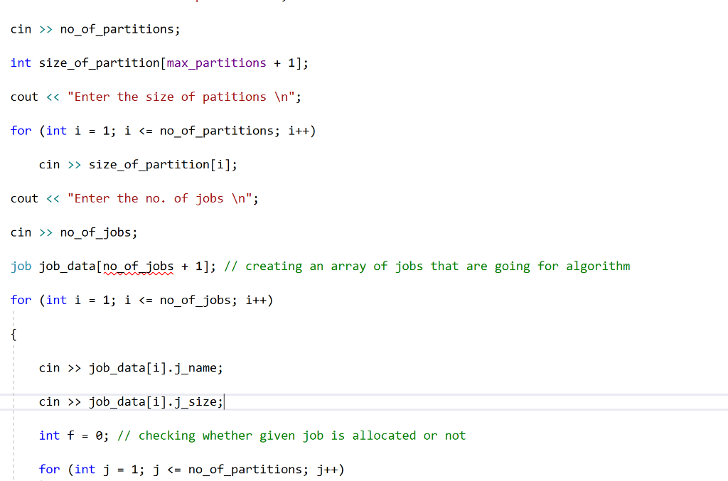 Write a C++ -program that will implement First-fit, memory management algorithms. Your
