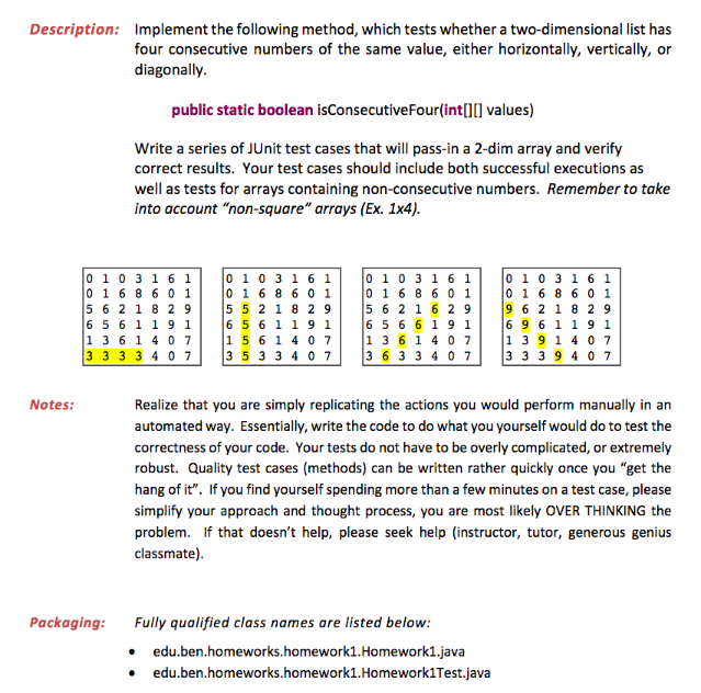  No output is needed just need to test JAVA CODE and