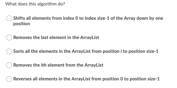 i as input and manipulates an ArrayList. manipulateMyList( i X{ if ((i