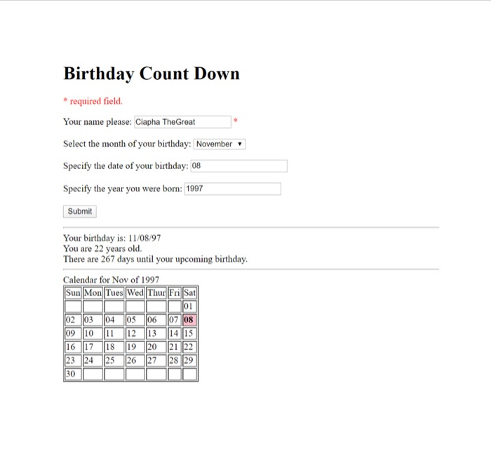 Please write a PHP program and use the codes below to come