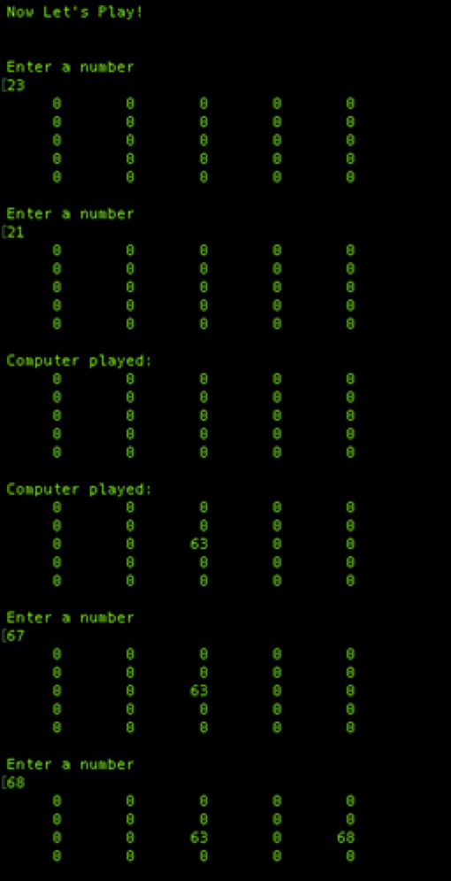 The game can be between two users or between you and computer.