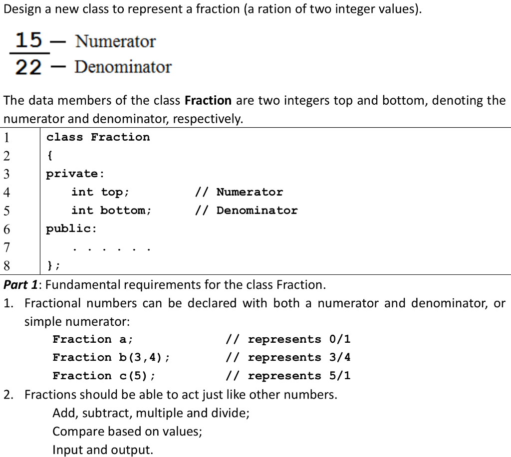 pls write a program in c++. for; --> Design a new class