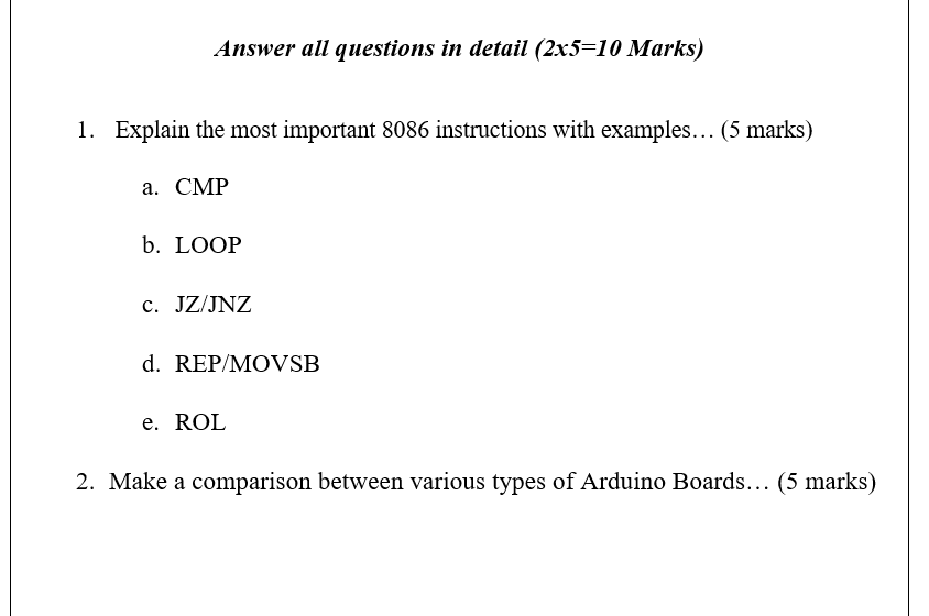  Name of material: Microprocessor & Assembly Language, please give answer "text