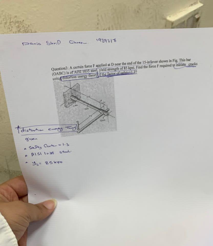  Queston1: A column has a fixed end and the other end