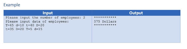 normal work d - Extra wages per hour of extra work D