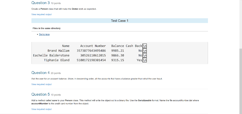 Write a Java program that reads the following: Ask the user for