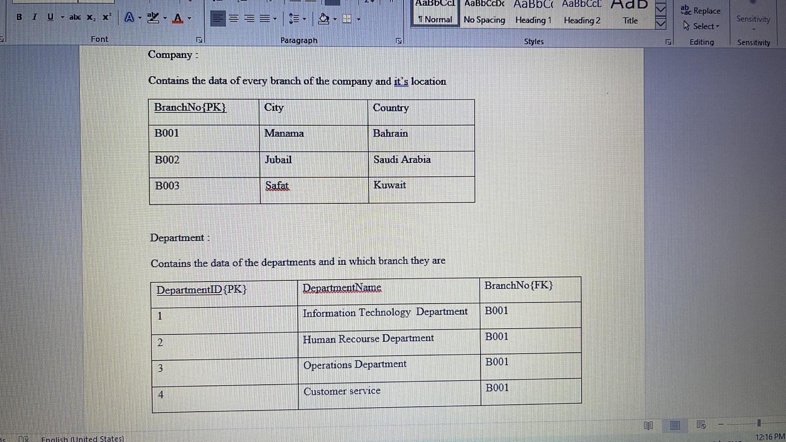 using these tables solve the question below focus and read it carefully
