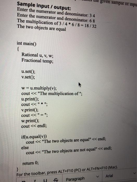  Define the struct Fractional that has the integer components numerator and
