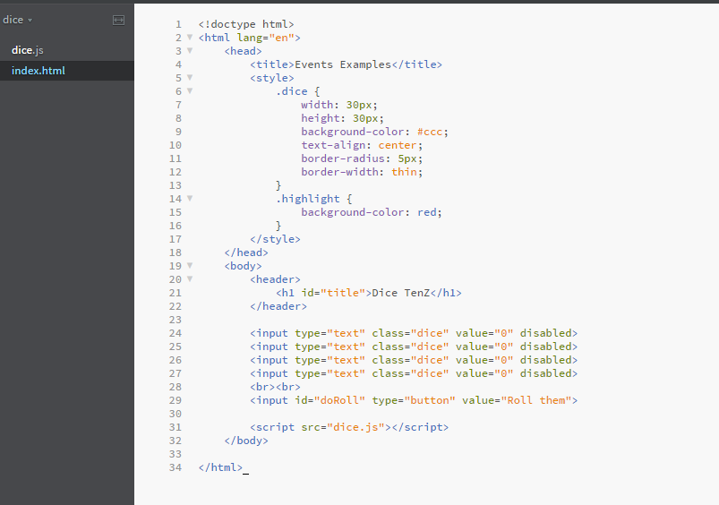 Examples html code is the same in both. please explain step by