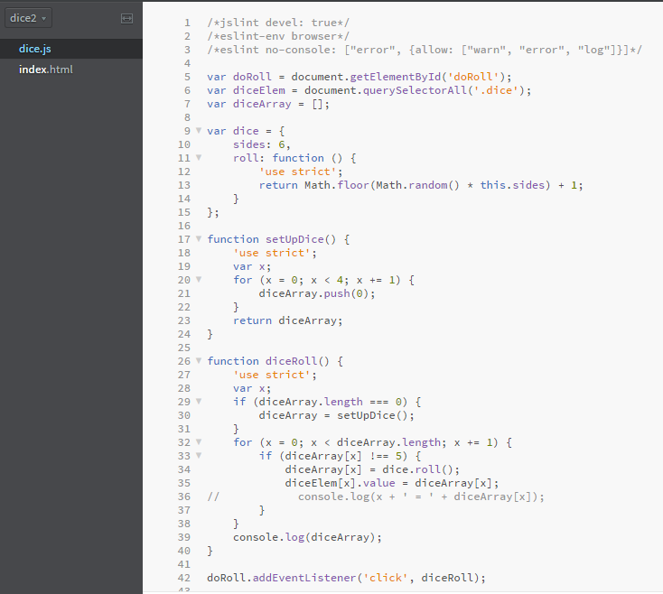 function () { return Math.floor(Math.random() * this.sides) + 1; } }; From