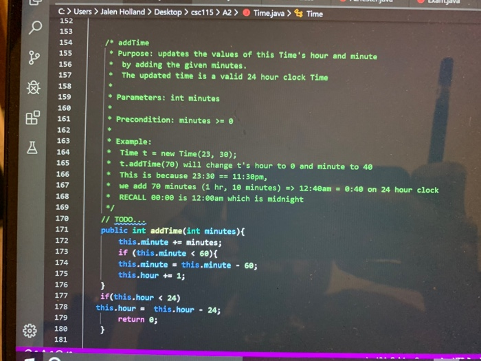  java assignmenr for 24 hr clock BADILava o > Users >