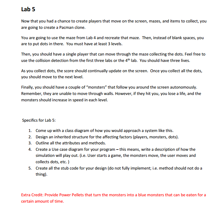 This is java. Goal is to create a pacman type game. I