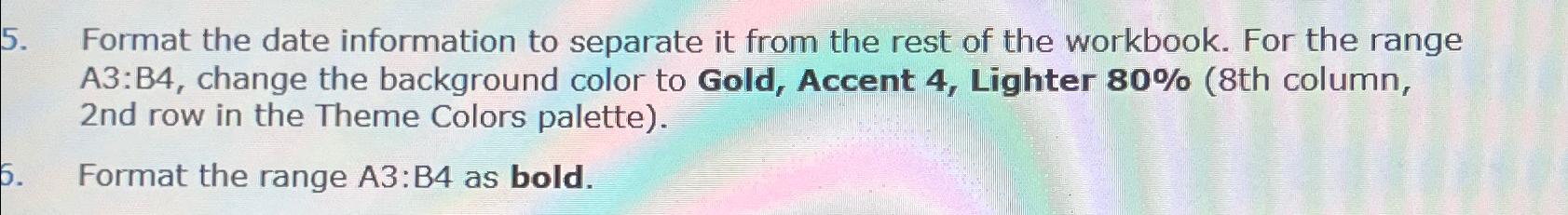  Format the date information to separate it from the rest of