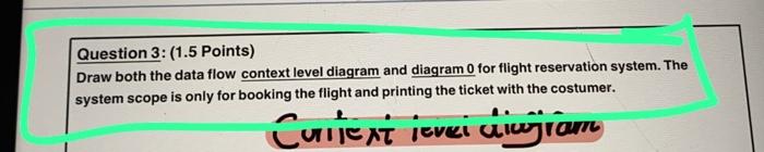  Question 3: (1.5 Points) Draw both the data flow context level