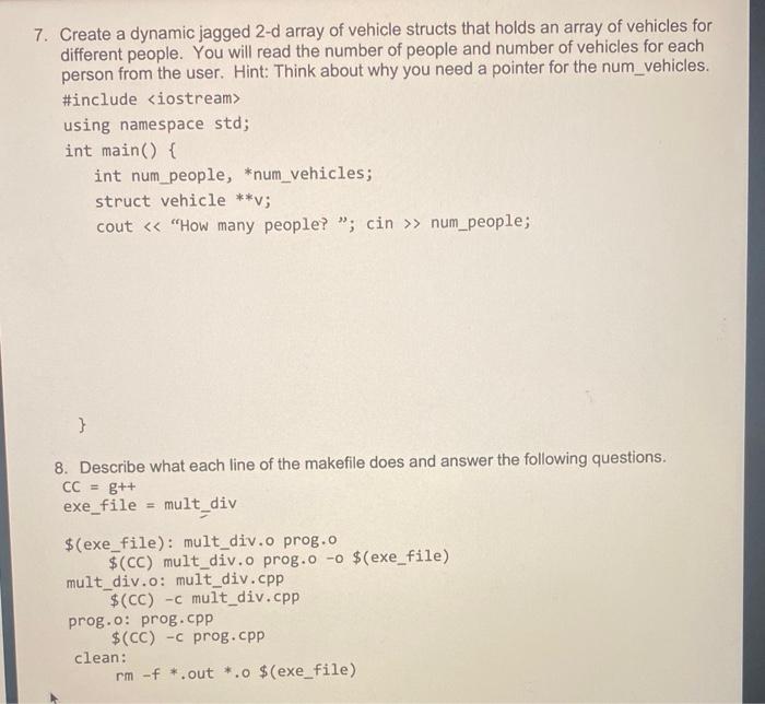 in the function above? 6. Concept of Structs: Create a struct that