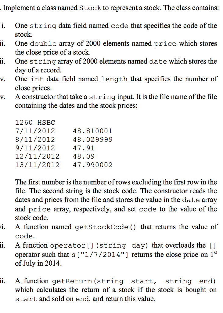 The program must be written in C++. Implement the main function such