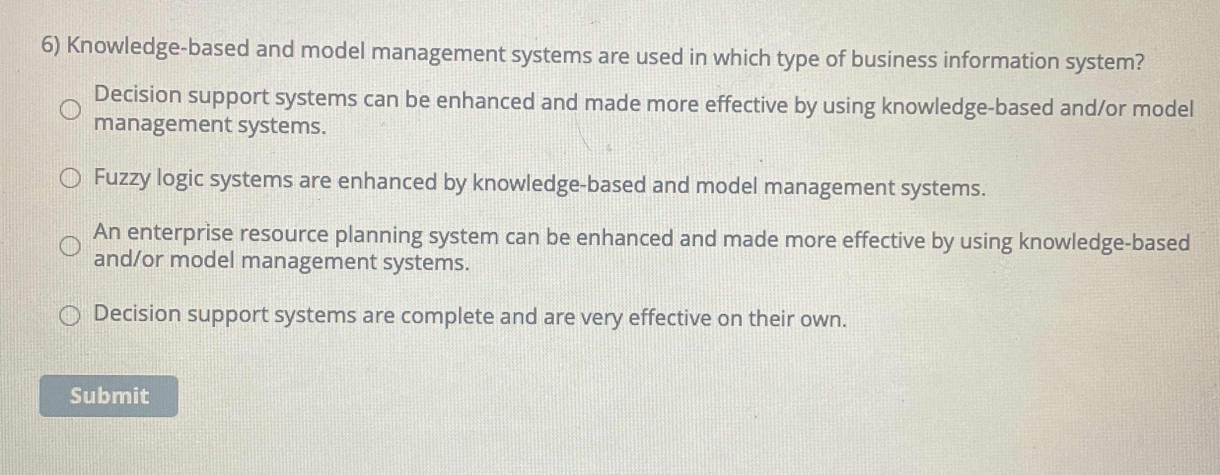  Knowledge-based and model management systems are used in which type of
