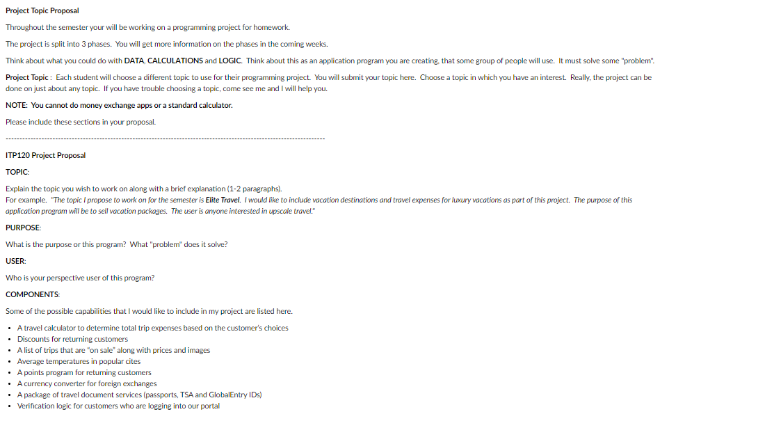 I need help with this assignment please Project Topic Proposal Throughout the