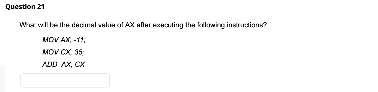 binary bits in register AL AL contains binary 11011101. After performing operation